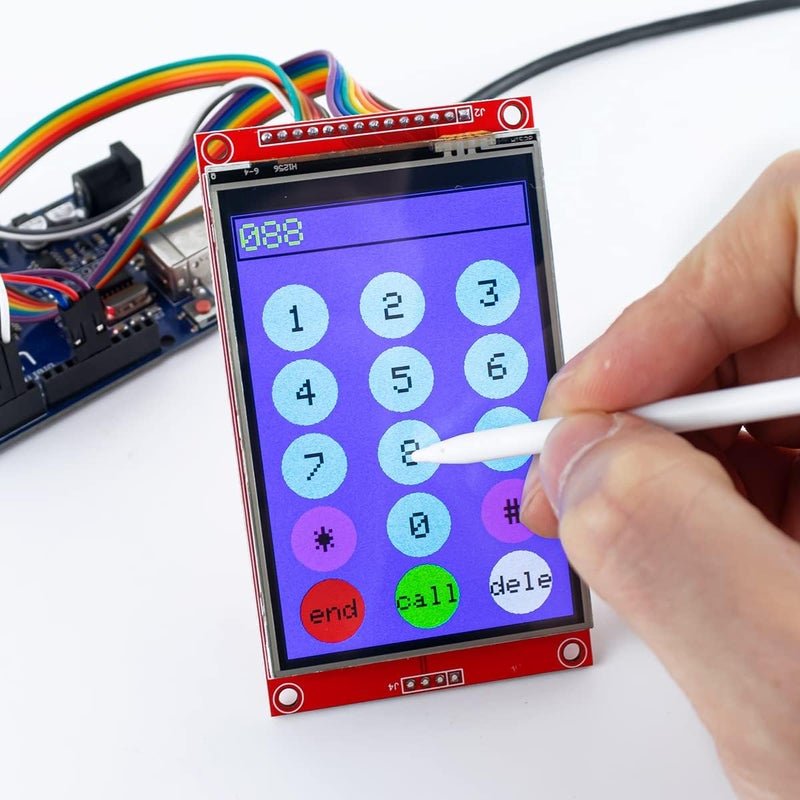 Hosyond وحدة عرض شاشة تعمل باللمس TFT LCD بحجم 3.5 بوصة 480x320 SPI تسلسلي ILI9488 مع قلم اللمس متوافقة مع لوحة تطوير Arduino R3/Mega2560 - Image 4